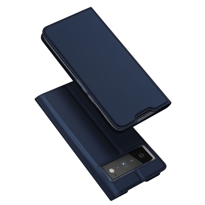 Kožené Pouzdro Folio Na Google Pixel 6 Pro Obchodní Saténový Efekt