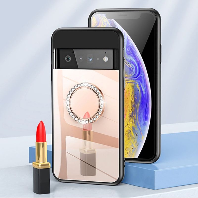 Kryt Na Google Pixel 6 Pro Zrcadlový Efekt S Prstencem
