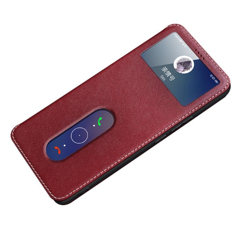 Kožené Pouzdro Na Vivo X60 Originální Kůže S Windows