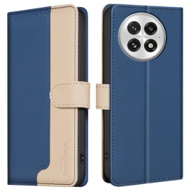 Kožený Kryt Na Oneplus 13 Dvoubarevné S Rfid Blokováním Binfen Color