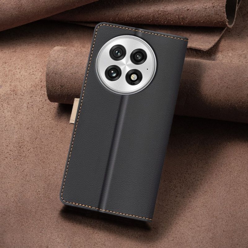 Kožený Kryt Na Oneplus 13 Dvoubarevné S Rfid Blokováním Binfen Color