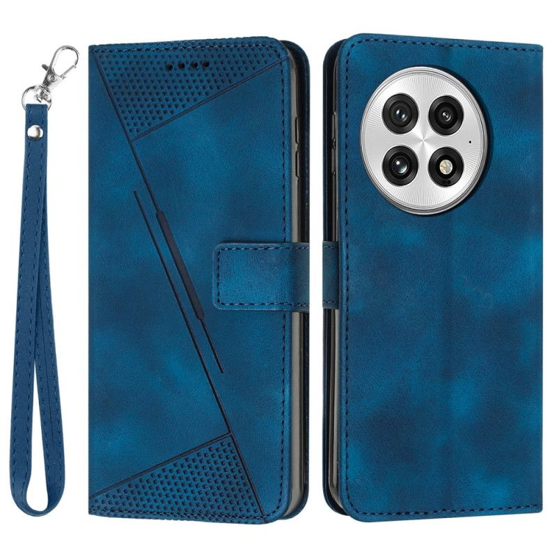 Kožený Kryt Oneplus 13 Pruhy S Efektem Semiše