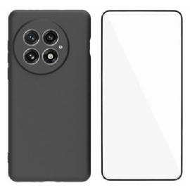 Kryt Na Oneplus 13 2 V 1 Matný Silikon S Ochranou Obrazovky Z Tvrzeného Skla