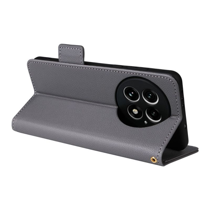 Peněženková Pouzdra Oneplus 13 Kryty Na Mobil Texturovaná Umělá Kůže S Páskem