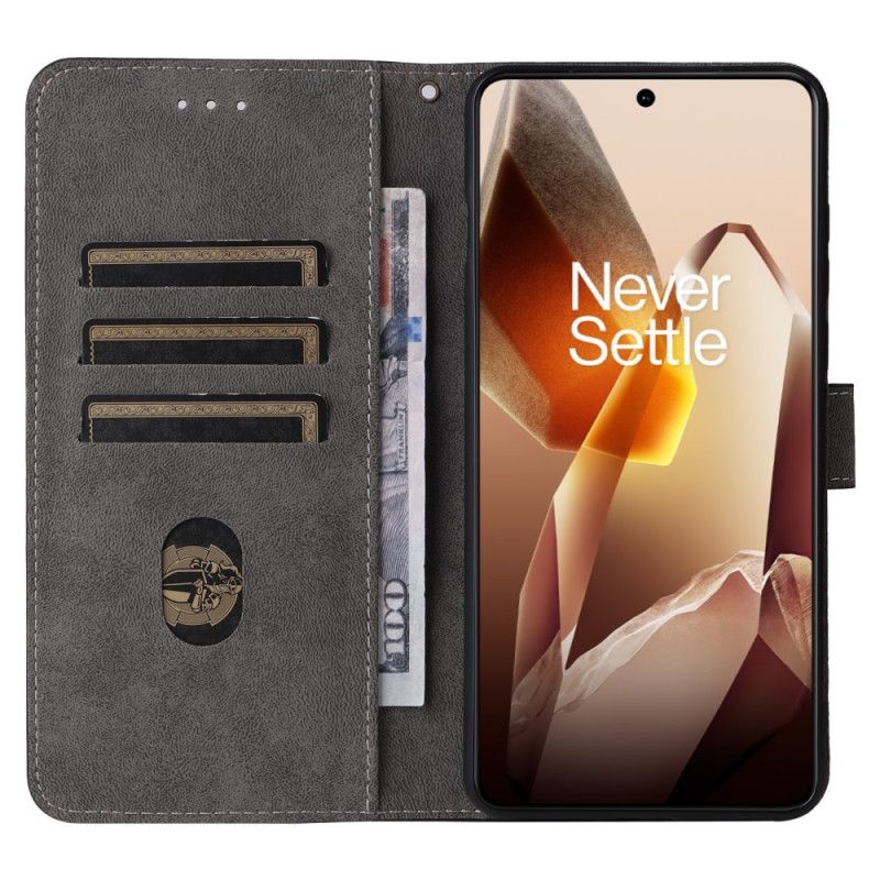 Peněženková Pouzdra Oneplus 13 Semišový Efekt S Rfid Ochranou