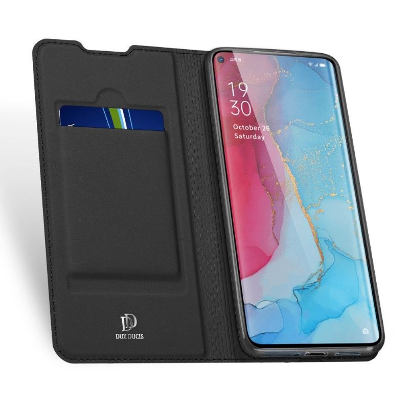 Flipové Pouzdro Na Oppo Find X2 Neo Saténový Povlak