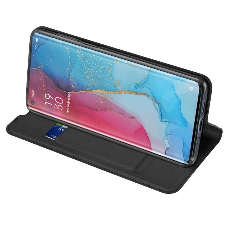 Flipové Pouzdro Na Oppo Find X2 Neo Saténový Povlak
