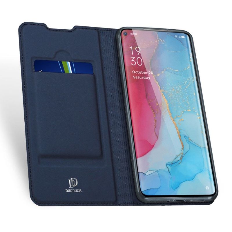 Flipové Pouzdro Na Oppo Find X2 Neo Saténový Povlak