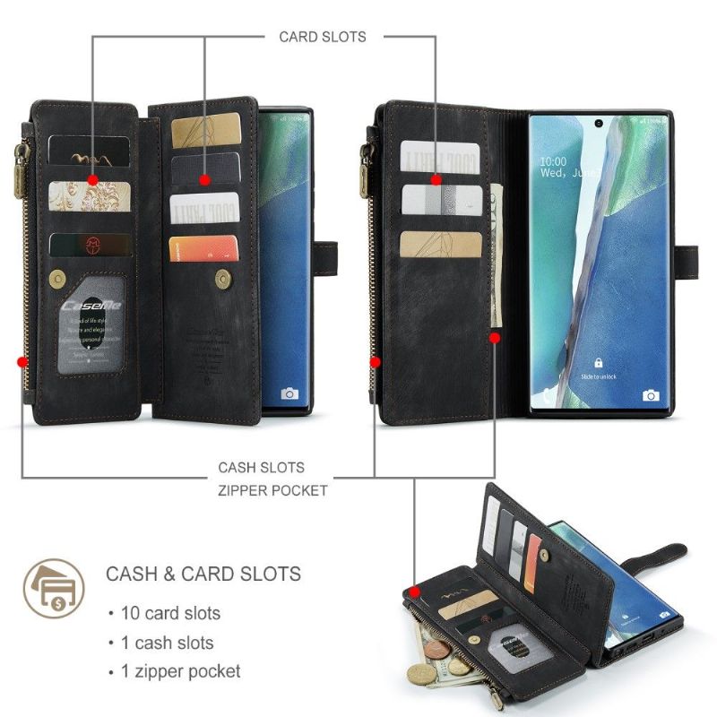 Flipové Pouzdro Na Samsung Galaxy Note 20 Ultra Držák Karty Řady C30