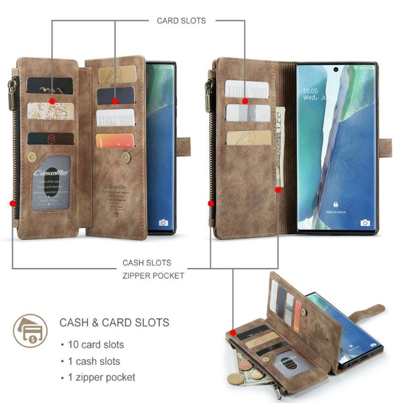 Flipové Pouzdro Na Samsung Galaxy Note 20 Ultra Držák Karty Řady C30
