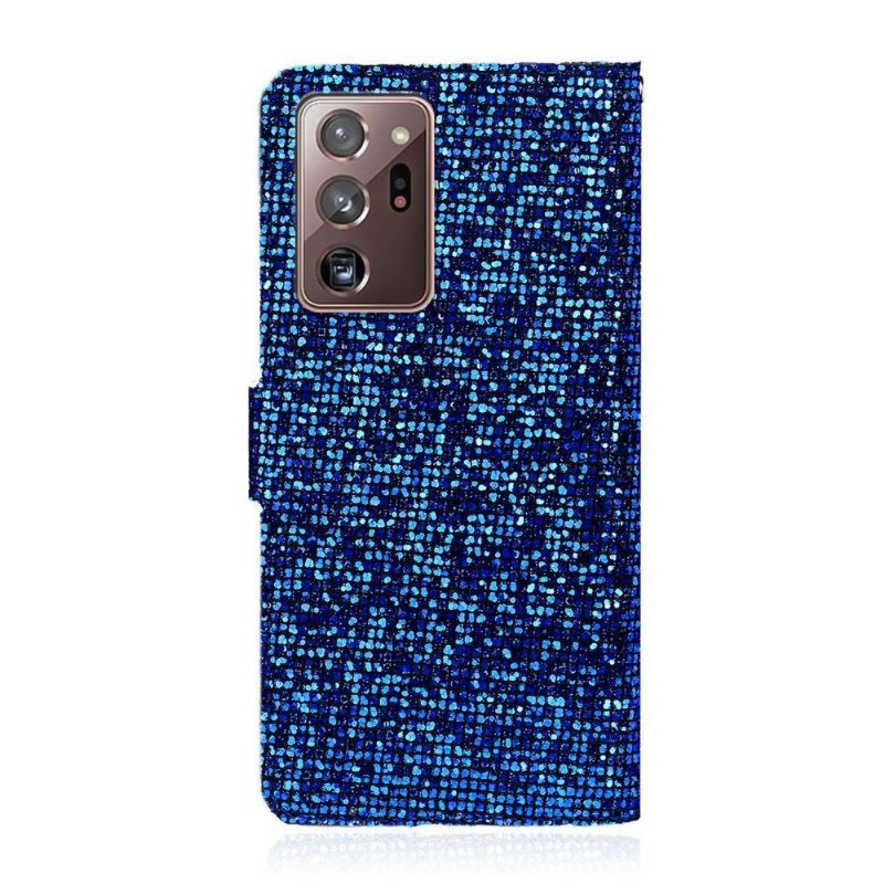 Flipové Pouzdro Na Samsung Galaxy Note 20 Ultra Držák Na Třpytivé Karty