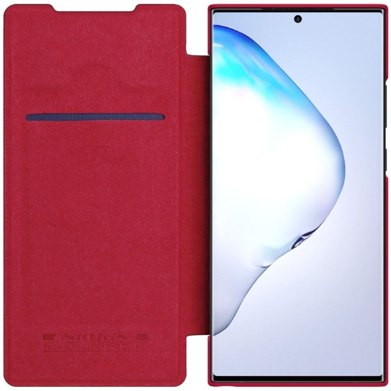 Flipové Pouzdro Na Samsung Galaxy Note 20 Ultra Efekt Kůže Qin - Červená