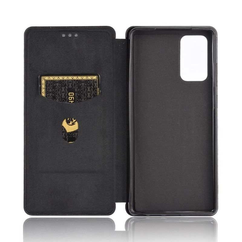 Flipové Pouzdro Na Samsung Galaxy Note 20 Ultra Efekt Uhlíkových Vláken