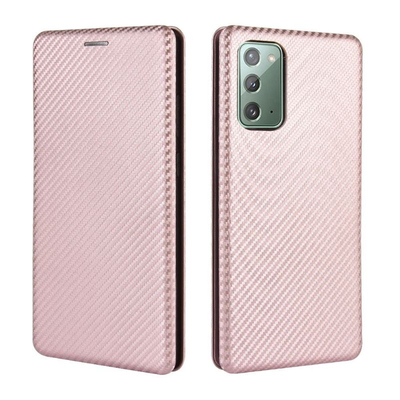 Flipové Pouzdro Na Samsung Galaxy Note 20 Ultra Efekt Uhlíkových Vláken