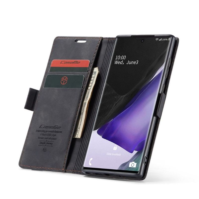 Flipové Pouzdro Na Samsung Galaxy Note 20 Ultra Golias S Koženým Efektem