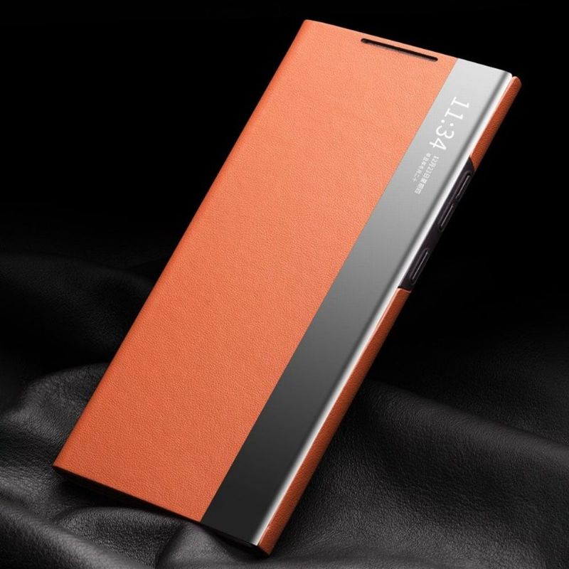 Flipové Pouzdro Na Samsung Galaxy Note 20 Ultra Kožené Pouzdro Kožené Okno