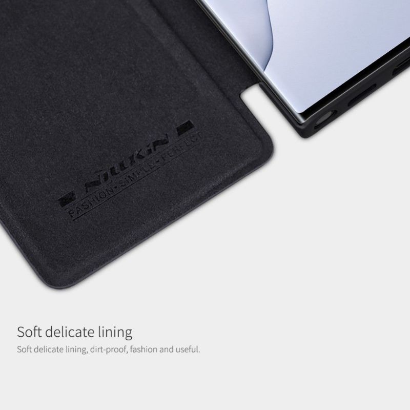 Flipové Pouzdro Na Samsung Galaxy Note 20 Ultra Kožený Efekt Qin - Černá