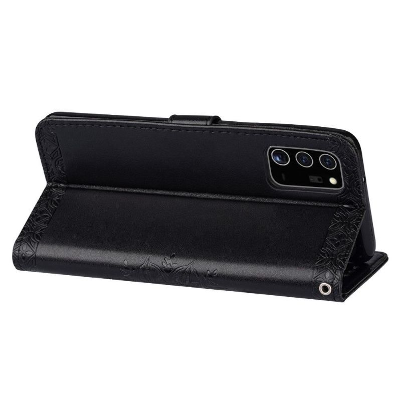 Flipové Pouzdro Na Samsung Galaxy Note 20 Ultra Na Lana Mandala S Koženým Efektem