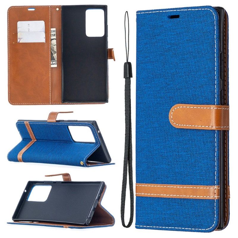 Flipové Pouzdro Na Samsung Galaxy Note 20 Ultra Látkový Potah