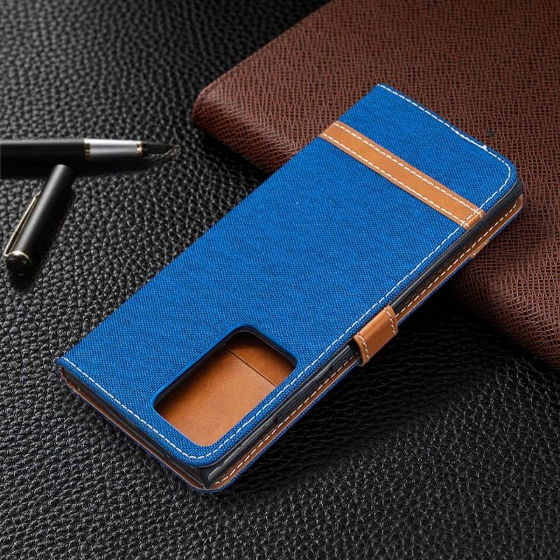 Flipové Pouzdro Na Samsung Galaxy Note 20 Ultra Látkový Potah