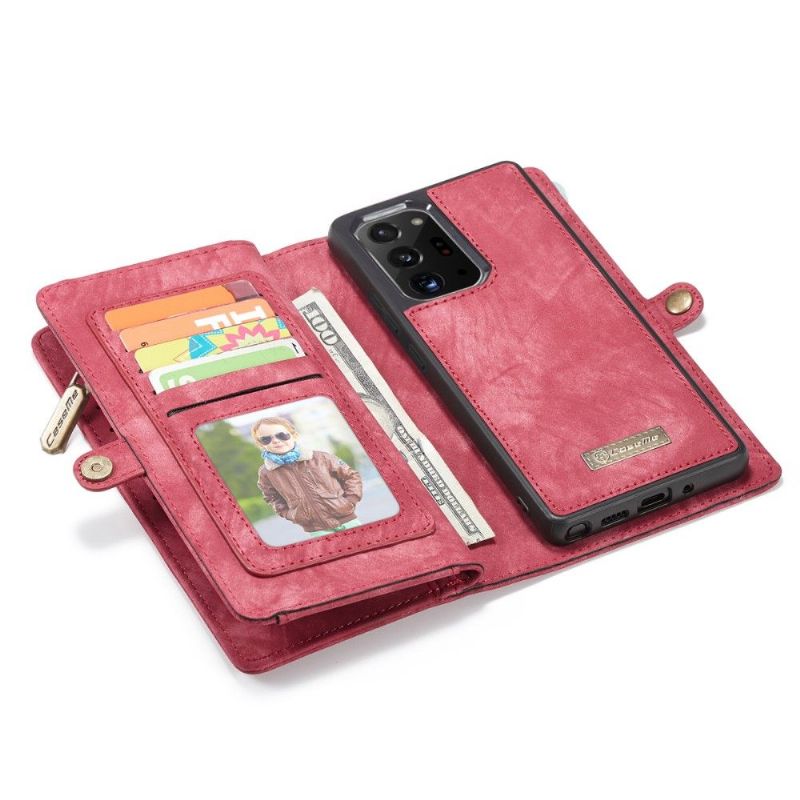 Kryt Flipové Pouzdro Na Samsung Galaxy Note 20 Ultra 2v1 Červená Zelená