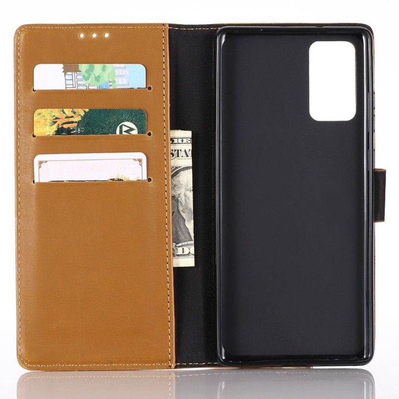 Pouzdra Na Samsung Galaxy Note 20 Ultra Flipové Pouzdro Retro Kožený Efekt