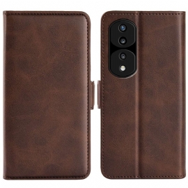 Flipové Pouzdro Na Honor 70 Kožené Pouzdro Klasická Dvojitá Klapka
