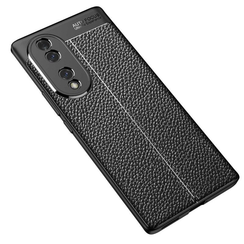 Kryt Na Honor 70 Efekt Kůže Litchi S Dvojitou Linií