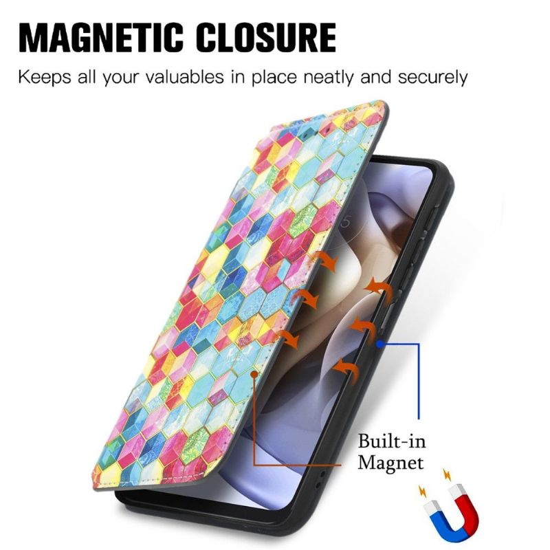 Flipové Pouzdro Na Motorola Moto G31 / Moto G41 3d Kostka