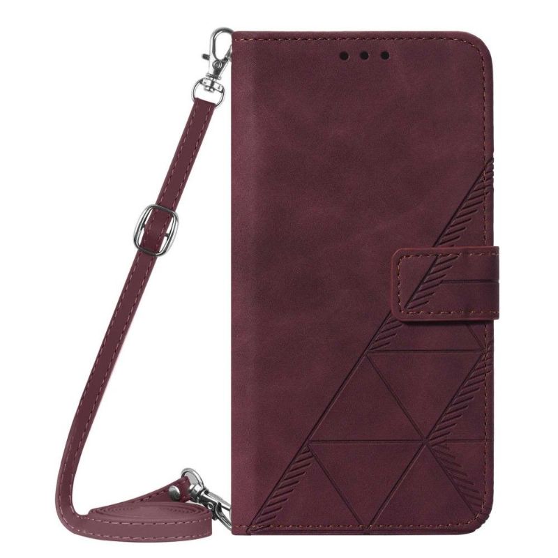 Flipové Pouzdro Na Motorola Moto G31 / Moto G41 Geometrický Design S Popruhem