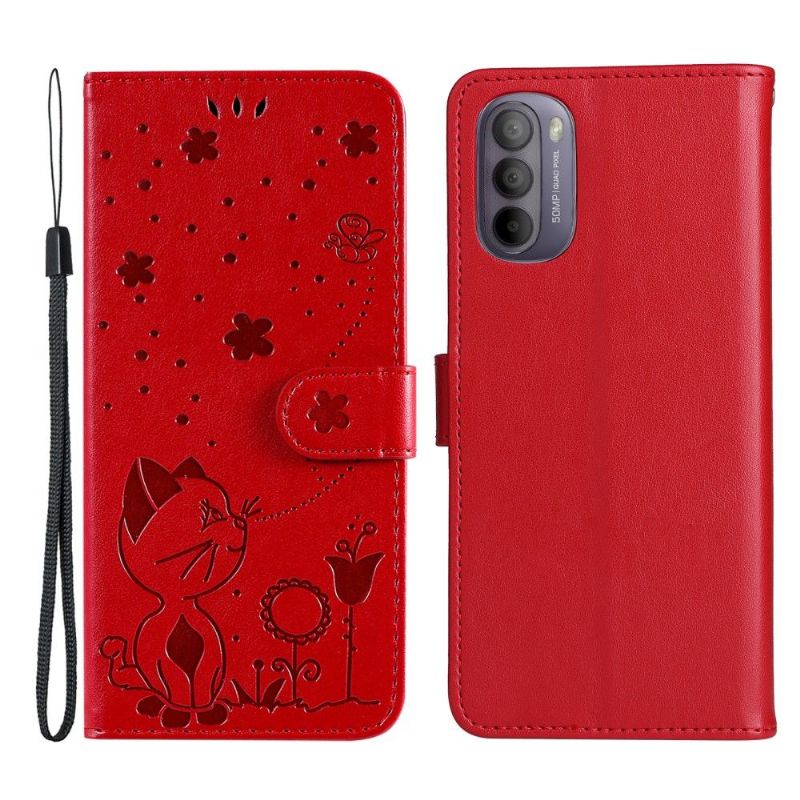 Flipové Pouzdro Na Motorola Moto G31 / Moto G41 Ilustrace Kat