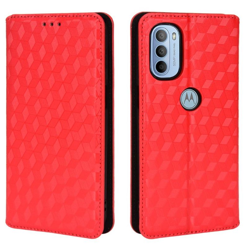 Flipové Pouzdro Na Motorola Moto G31 / Moto G41 Kožené Pouzdro Návrh Geometrie