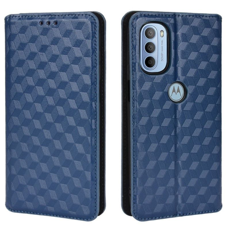 Flipové Pouzdro Na Motorola Moto G31 / Moto G41 Kožené Pouzdro Návrh Geometrie