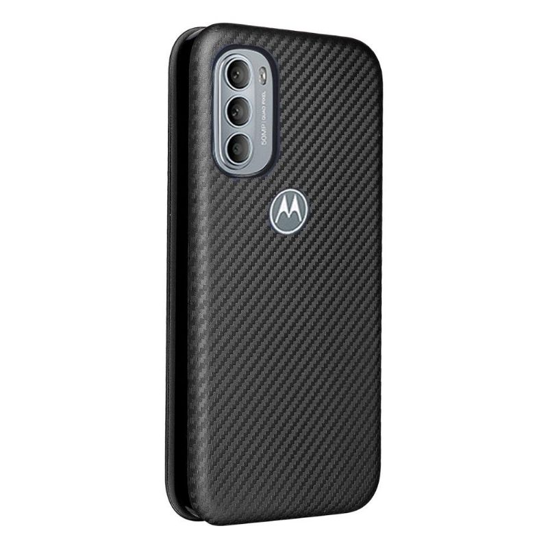 Flipové Pouzdro Na Motorola Moto G31 / Moto G41 Koženka Z Uhlíkových Vláken