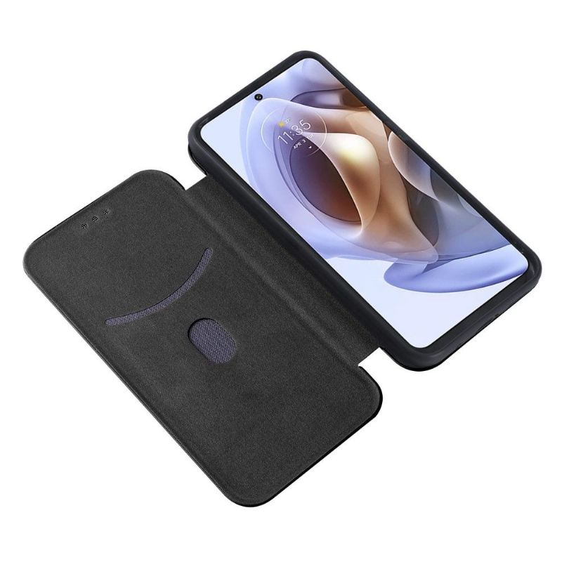 Flipové Pouzdro Na Motorola Moto G31 / Moto G41 Koženka Z Uhlíkových Vláken