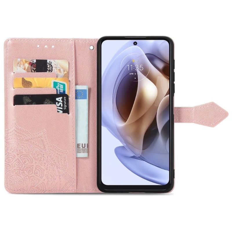 Flipové Pouzdro Na Motorola Moto G31 / Moto G41 Mandala Reliéf Z Umělé Kůže