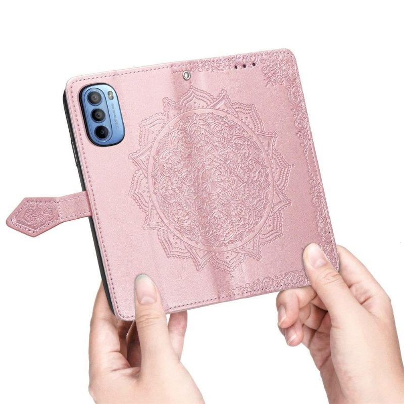 Flipové Pouzdro Na Motorola Moto G31 / Moto G41 Mandala Reliéf Z Umělé Kůže