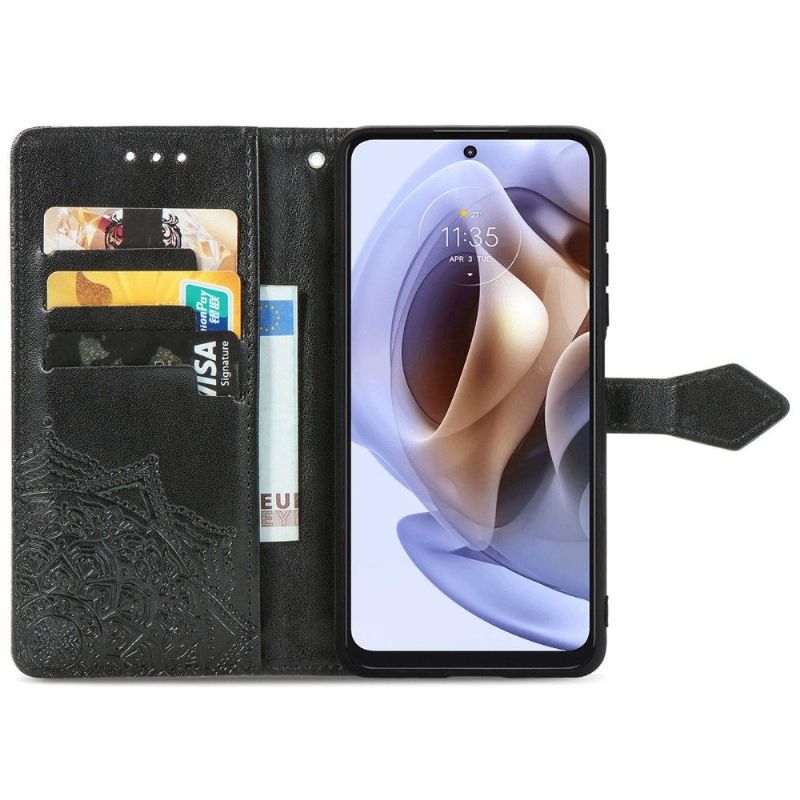 Flipové Pouzdro Na Motorola Moto G31 / Moto G41 Mandala Reliéf Z Umělé Kůže