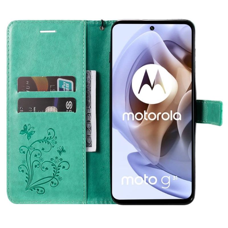 Flipové Pouzdro Na Motorola Moto G31 / Moto G41 Podpora Motýlů Funkcí