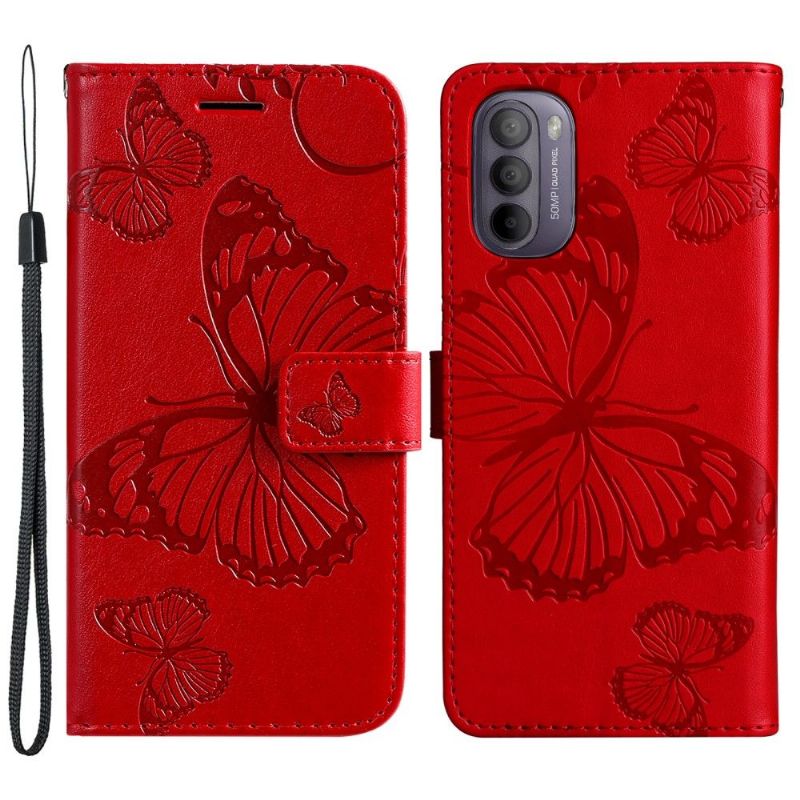 Flipové Pouzdro Na Motorola Moto G31 / Moto G41 Podpora Motýlů Funkcí