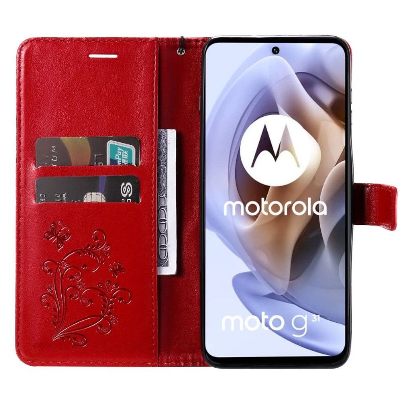 Flipové Pouzdro Na Motorola Moto G31 / Moto G41 Podpora Motýlů Funkcí