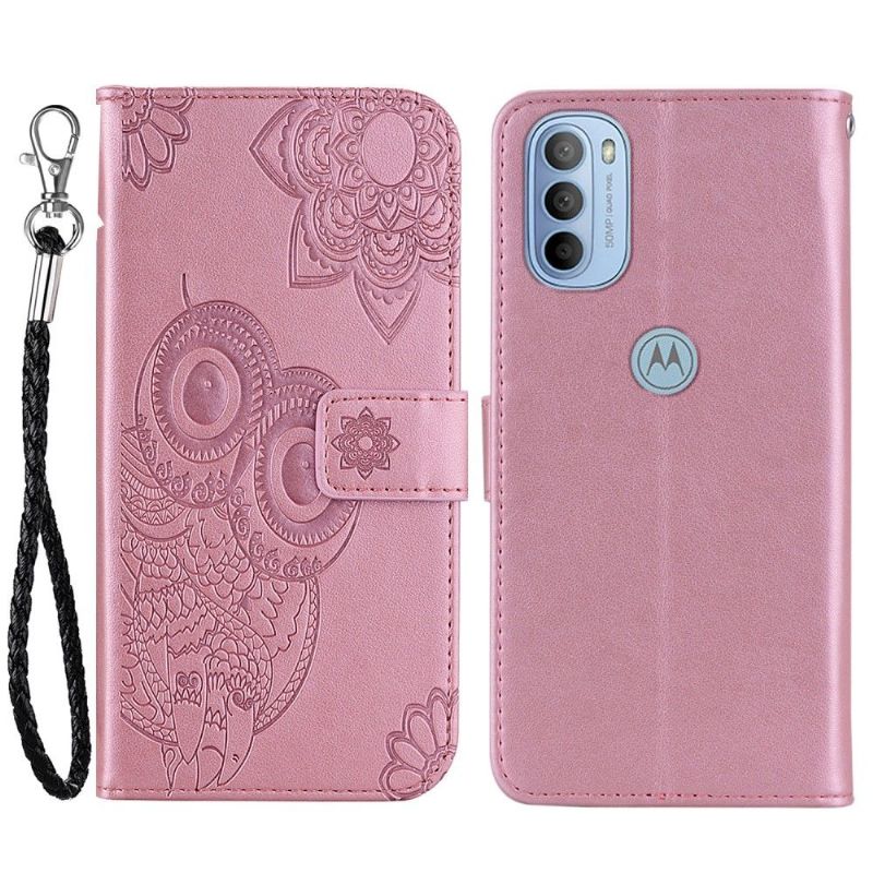 Flipové Pouzdro Na Motorola Moto G31 / Moto G41 Reliéfní Sova