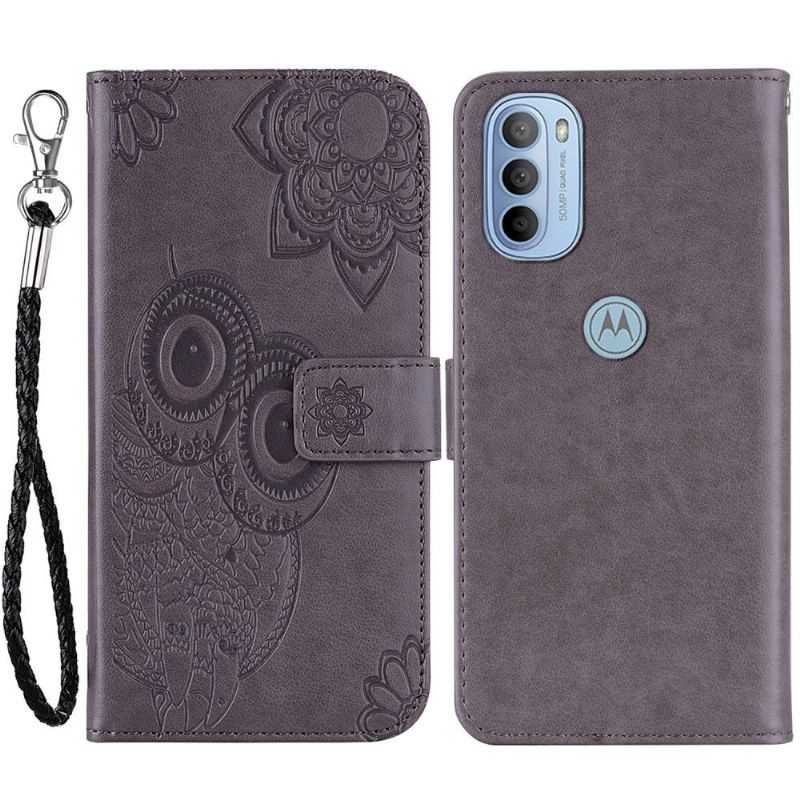 Flipové Pouzdro Na Motorola Moto G31 / Moto G41 Reliéfní Sova