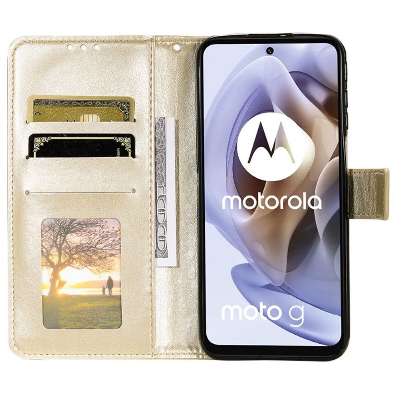 Flipové Pouzdro Na Motorola Moto G31 / Moto G41 Sluneční Mandala