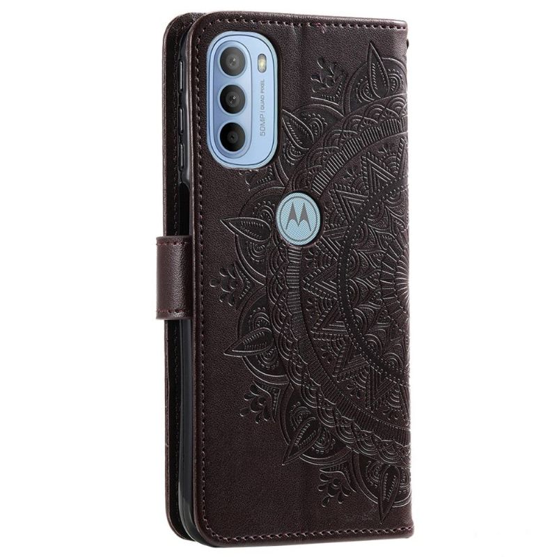 Flipové Pouzdro Na Motorola Moto G31 / Moto G41 Sluneční Mandala