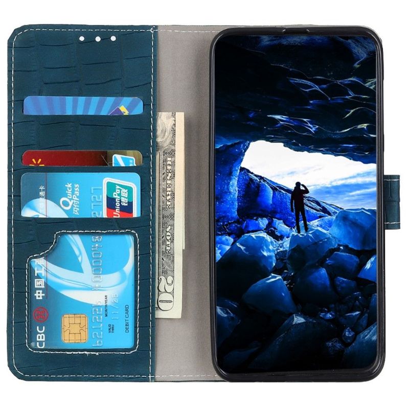 Flipové Pouzdro Na Motorola Moto G31 / Moto G41 Vzhled Croco Prošívání