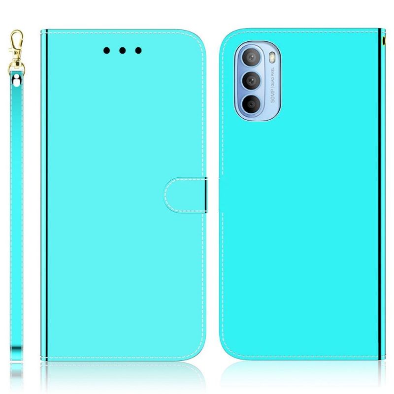 Flipové Pouzdro Na Motorola Moto G31 / Moto G41 Zrcadlový Efekt Z Umělé Kůže