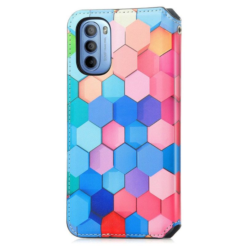 Kožené Pouzdro Na Motorola Moto G31 / Moto G41 Barevná Plástev