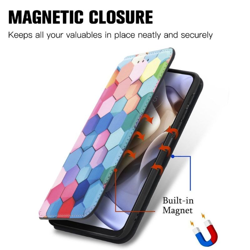 Kožené Pouzdro Na Motorola Moto G31 / Moto G41 Barevná Plástev