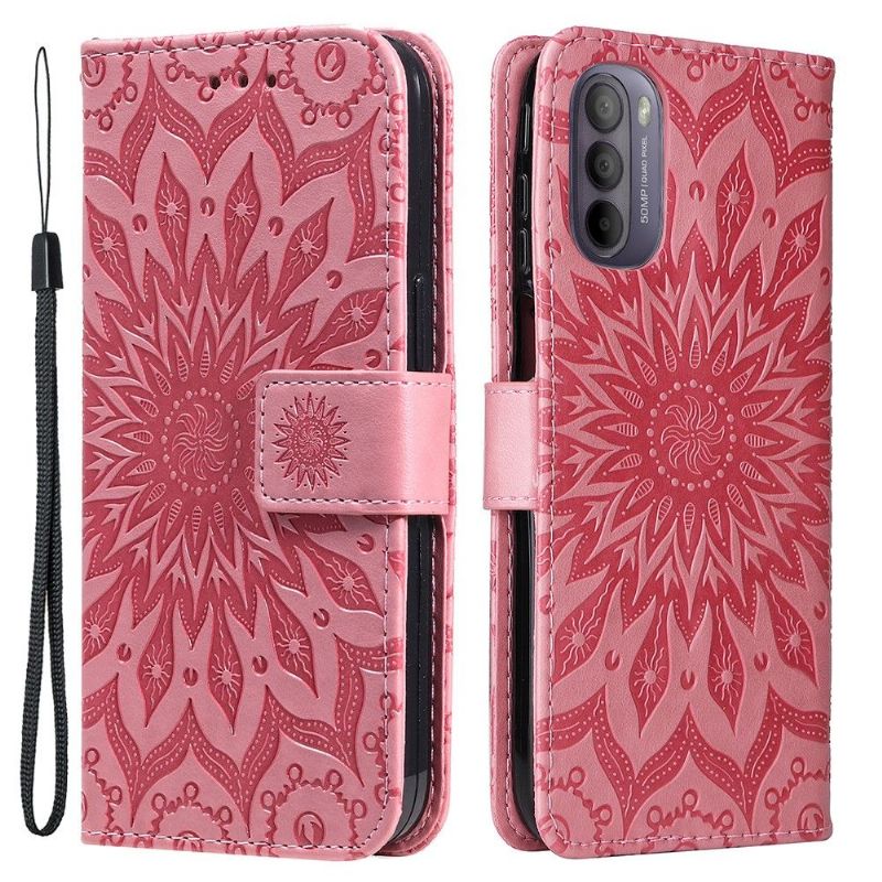 Kožené Pouzdro Na Motorola Moto G31 / Moto G41 Na Lana Slunečnice